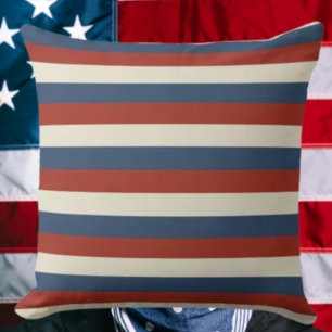 Ameriana Stripes - Klassisches Throw Kissen