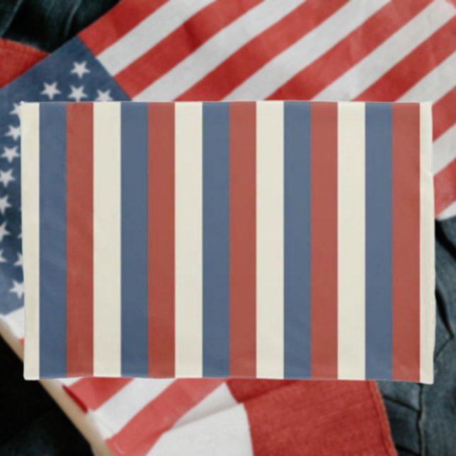 Ameriana Stripes - Patriotischer Pillowcase Kissenbezug (Von Creator hochgeladen)