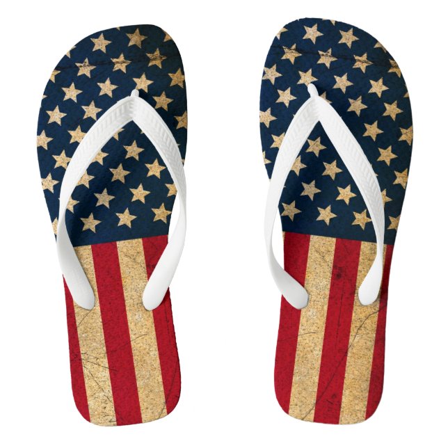 Ameriana USA Flaggen US Flagge Flip Flops (Fußbett)