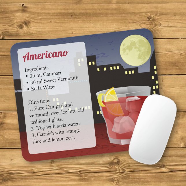 Ameriano-Rezept-Karte Mousepad (Von Creator hochgeladen)