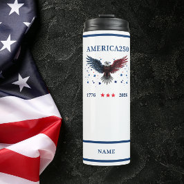 AMERICA250 Celebrating 1776 - 2026 With Name Thermosbecher