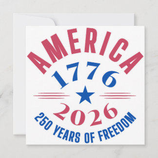 AMERICA 1776 2026 250 years freedom anniversary Einladung