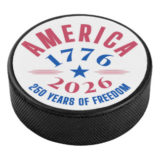 AMERICA 1776 2026 250 years freedom anniversary Eishockey Puck