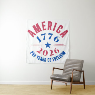 AMERICA 1776 2026 250 years freedom anniversary Wandteppich