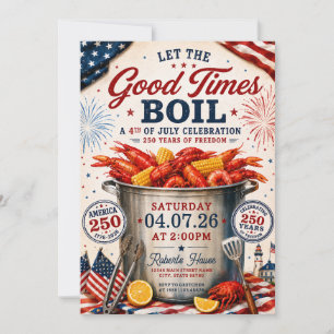 America 250 4. Juli Meeresfrüchte-Eintopf-Einladun Einladung