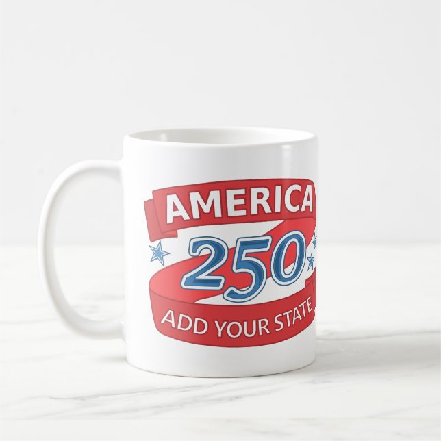America 250 Add State Independence Anniversary Kaffeetasse (Links)