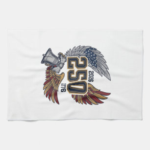 America 250 Adlerflügel 2026 Patriotisches Design_ Geschirrtuch