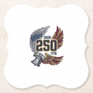America 250 Adlerflügel 2026 Patriotisches Design_ Untersetzer