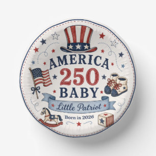 America 250 Baby / Kleiner Patriot Pappteller