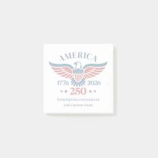 America 250 Bald Eagle Custom Name Minimalist   Post-it Klebezettel