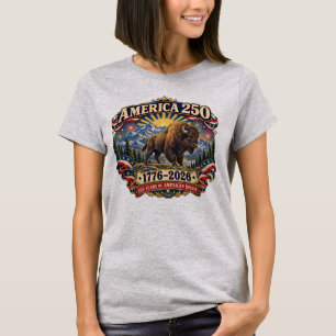 America 250 Bison 1776–2026 Vintage Damen T-Shirt