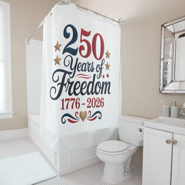 America 250 Duschvorhang (Beispiel)