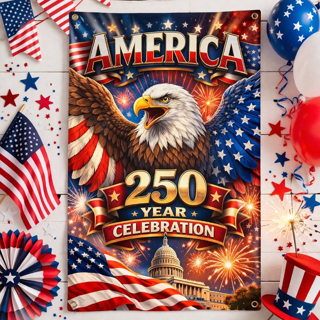 America 250 Eagle Celebration with Capitol Banner (Von Creator hochgeladen)
