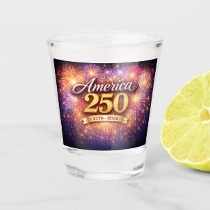 America 250 Feuerwerk Gedenk-Schnapsglas Schnapsglas