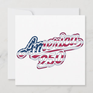America 250 Flag Script Halbquinquennendesign Dankeskarte