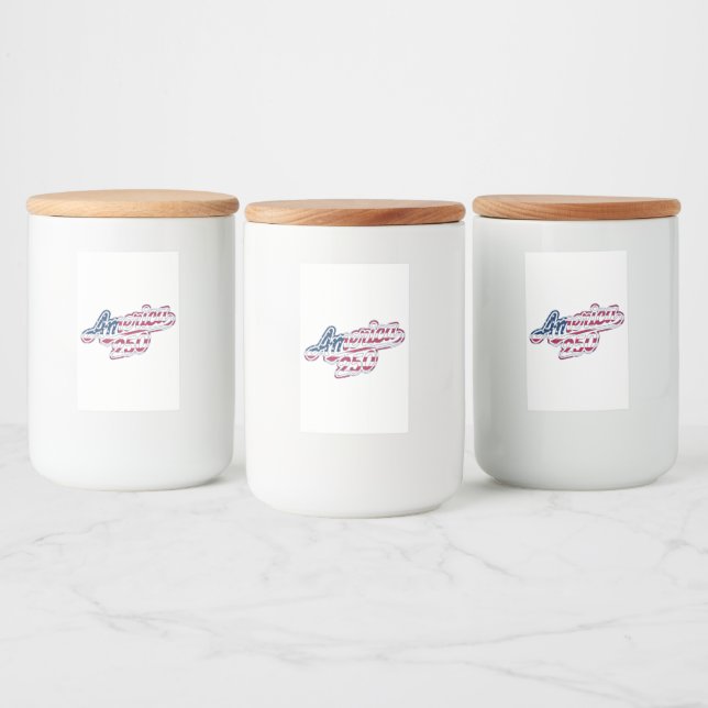 America 250 Flag Script Halbquinquennendesign Lebensmitteletikett (Flaschen)