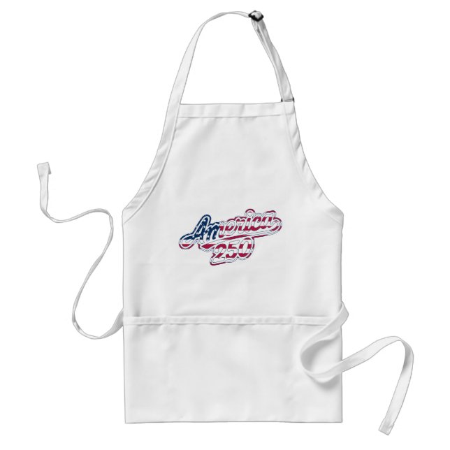 America 250 Flag Script Halbquinquennendesign Schürze (Vorne)