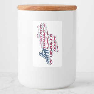America 250 Flag Script Halbquinquennennale Gestal Lebensmitteletikett