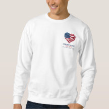 America 250 Flagge Herz 1776-2026 Herren Sweatshir
