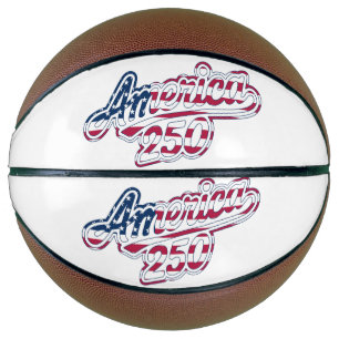 America 250 Flaggen-Schriftzug Semiquincentennial Basketball