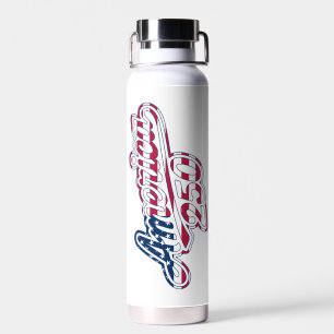 America 250 Flaggen-Script Semiquincentennial-Desi Trinkflasche