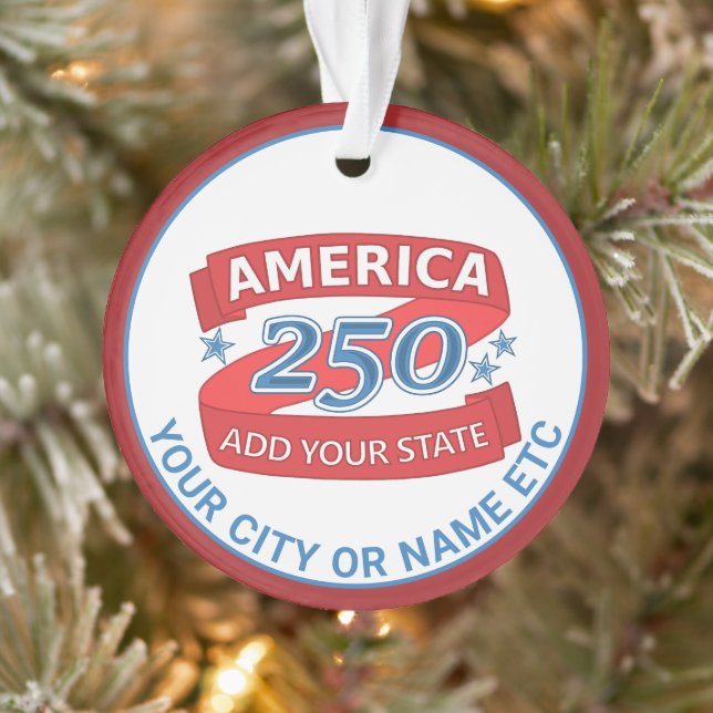 America 250 Fügen Sie dem patriotischen, coolen, d Ornament (Baum)