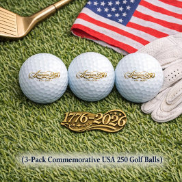 America 250 Gedenk-Gold-Script-Golfbälle Golfball