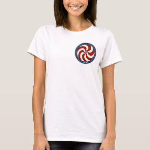 America 250 Jahre Patriotisches Wirbel-Emblem Retr T-Shirt