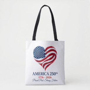 America 250. Jubiläums-Flagge-Herz-Tragetasche