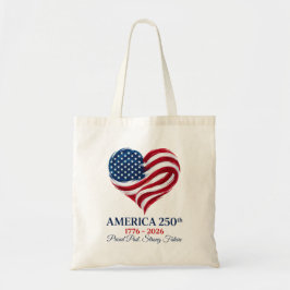 America 250. Jubiläums-Flagge-Herz-Tragetasche Tragetasche