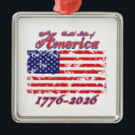 America 250 ornament aus metall<br><div class="desc">Happy Birthday America
250th Liberty Bell</div>