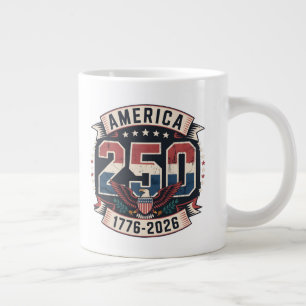 America 250 Patrioten Vintage Design Tri-Blend Jumbo-Tasse