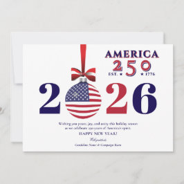 America 250 Patriotic Christmas 2025 Sponsor Spend Feiertagskarte