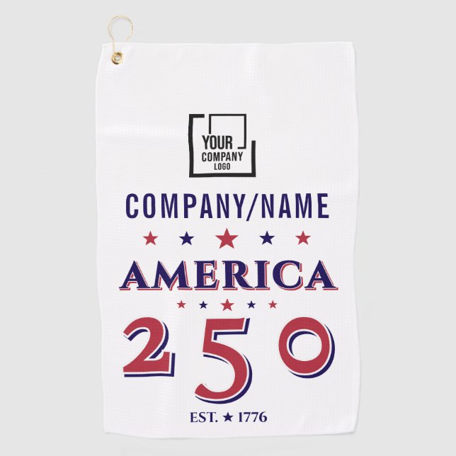 America 250 Patriotic Corporate Logo 2026 Golfer Golfhandtuch (Vorderseite)