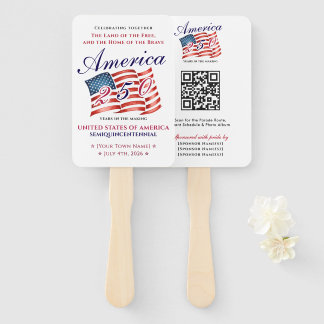 America 250 Patriotic Semiquincentennial Keepsake Fächer