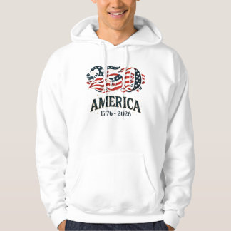 America 250 Patriotische Sterne und Streifen Hoodie