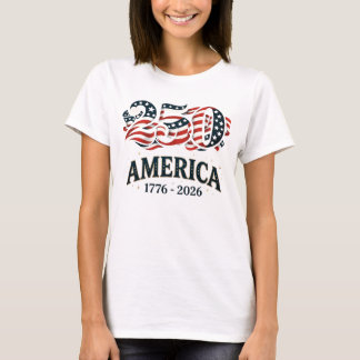America 250 Patriotische Sterne und Streifen T-Shirt