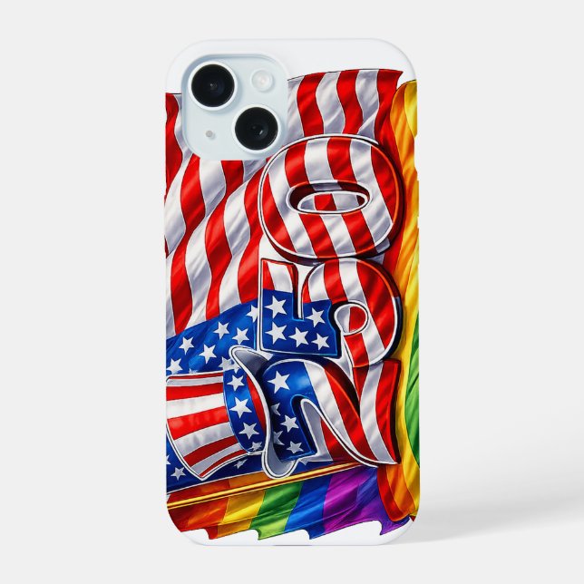America 250 Pride Flag iPhone 15 Hülle (Rückseite)