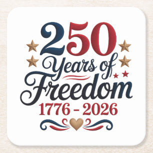 America 250 rechteckiger pappuntersetzer