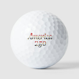 America 250 red white blue gold golfball