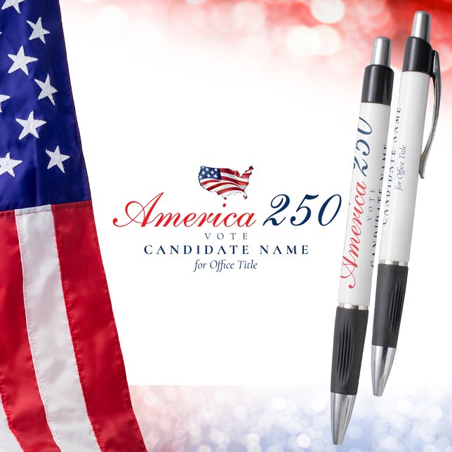 America 250 Semiquincentennial Keepsake Patriotic Kugelschreiber (America 250 Semiquincentennial Patriotic Custom Keepsake for Campaign Donors Volunteers Staff Pen)