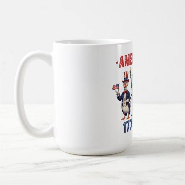 America 250 Silly Geese Funny Patriotic Coffee Mug Kaffeetasse (Links)