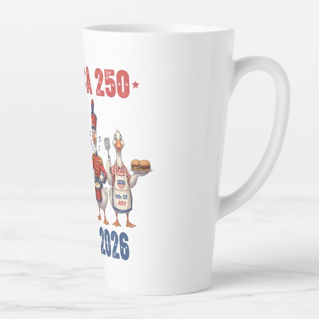 America 250 Silly Geese Funny Patriotic Coffee Mug Milchtasse (Rechts)