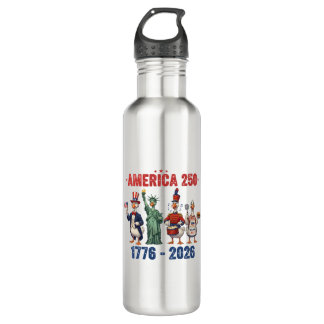 America 250 Silly Geese Funny Patriotic Water Bott Edelstahlflasche