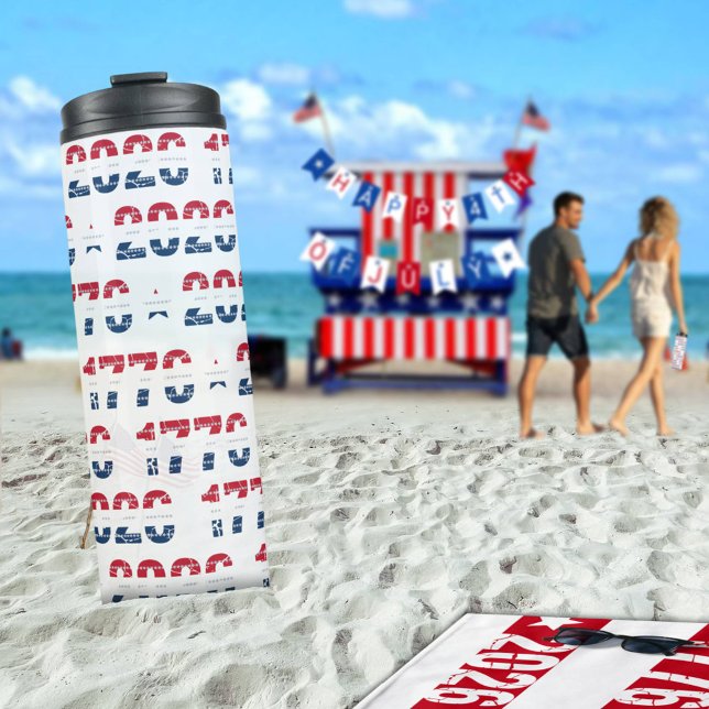 America 250 Stars & Stripes 1776 2026 Lettering Thermosbecher (Von Creator hochgeladen)