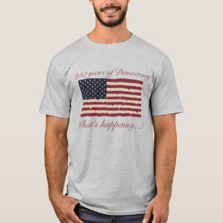 America 250 Was passiert zerrissene Flagge T-Shirt