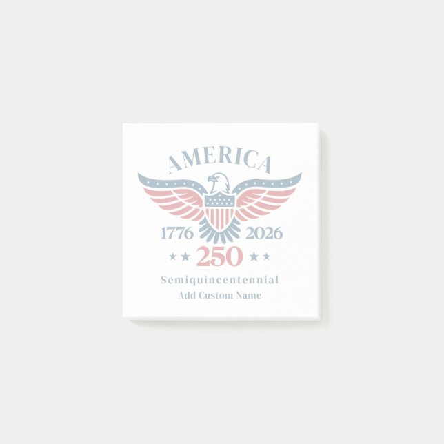 America 250 Weißkopfseeadler Benutzername Minimali Post-it Klebezettel (Vorderseite)