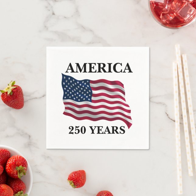 America 250 Years Flag Serviette (Beispiel)