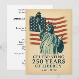 America 250 Years Liberty Patriotic Celebration Einladung