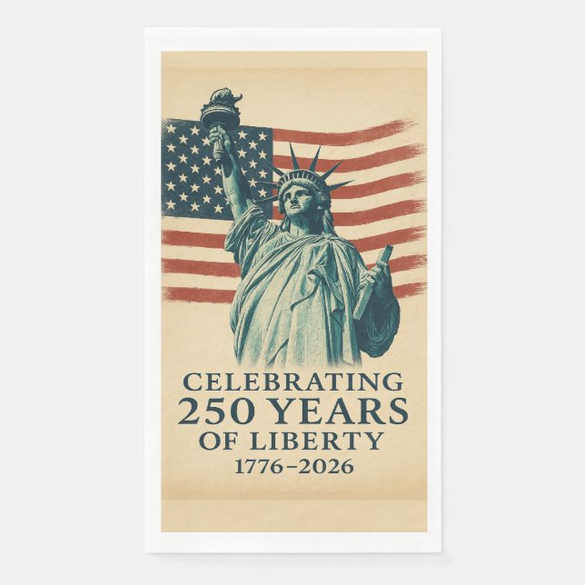 America 250 Years Liberty Patriotic Celebration Serviette (Vorderseite)